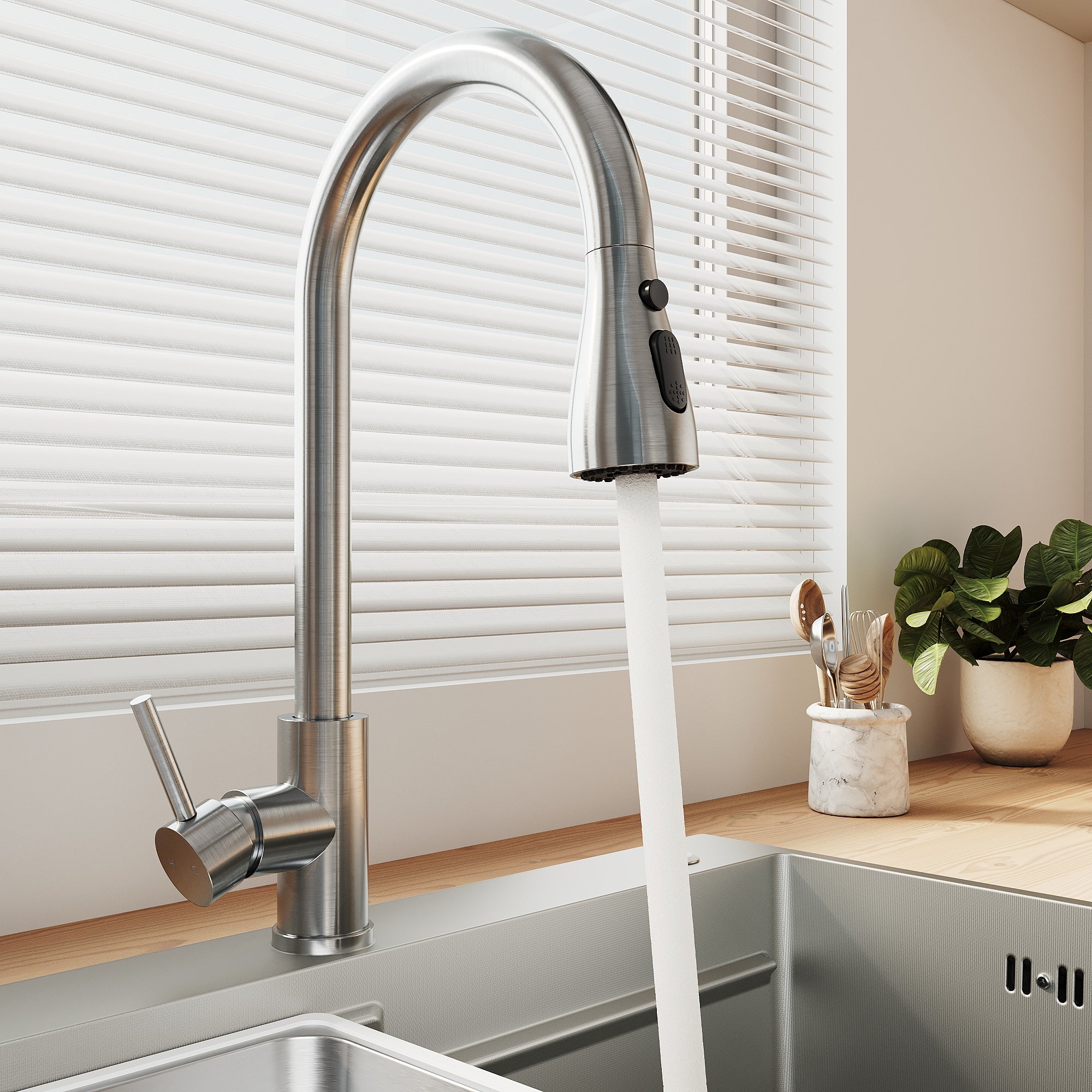 SONNI Spülbecken Küchenspüle 304 Edelstahl Waschbecken 70×45 cm, Einbauspüle mit 1 Becken,Wasserhahn,Unterbauspüle, Nanosilber/Diamantschwarz, inkl. Abtropfkorb & Abflusssieb, 3-Loch Breitkante