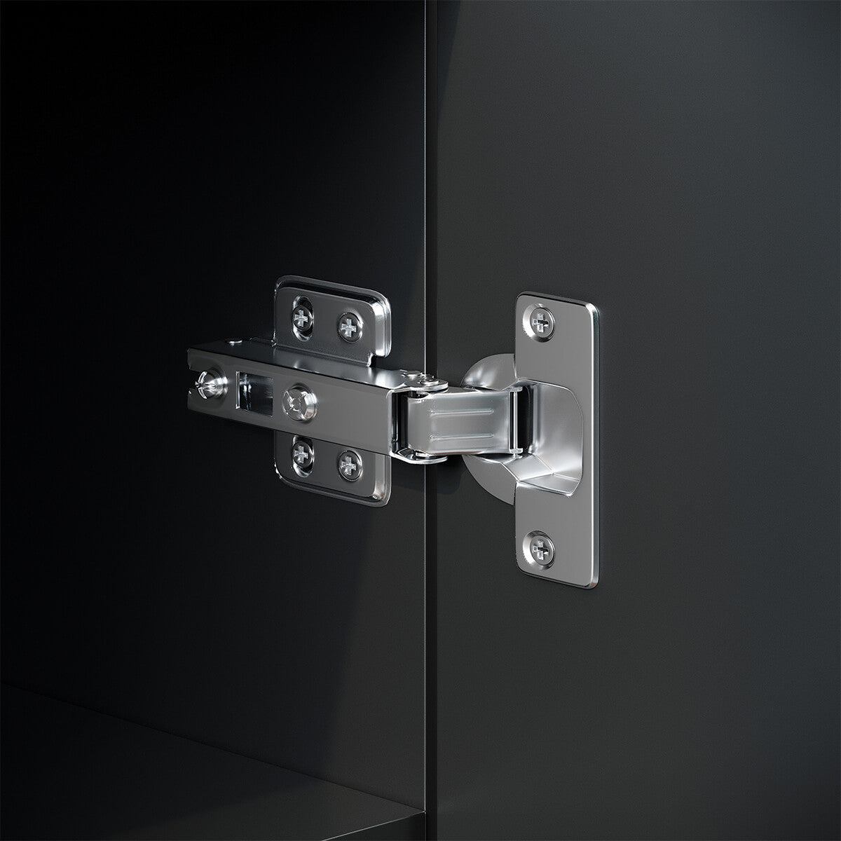 SONNI Kommode Sideboard mit LED Beleuchtung Schwarz Hochglanz Wohnzimmermöbel Wohnzimmerschrank Standschrank - Sonni Sanitär GmbH