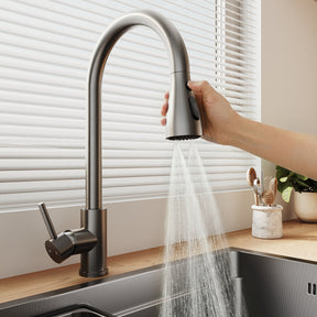 SONNI Waschbecken Küchenspüle 304 SUS Edelstahl, 70×43 cm, Einbauspüle mit 1 Becken,Wasserhahn,Unterbauspüle, mit Abtropfkorb und Dreieckigem Abfallsieb, Schmale Seite