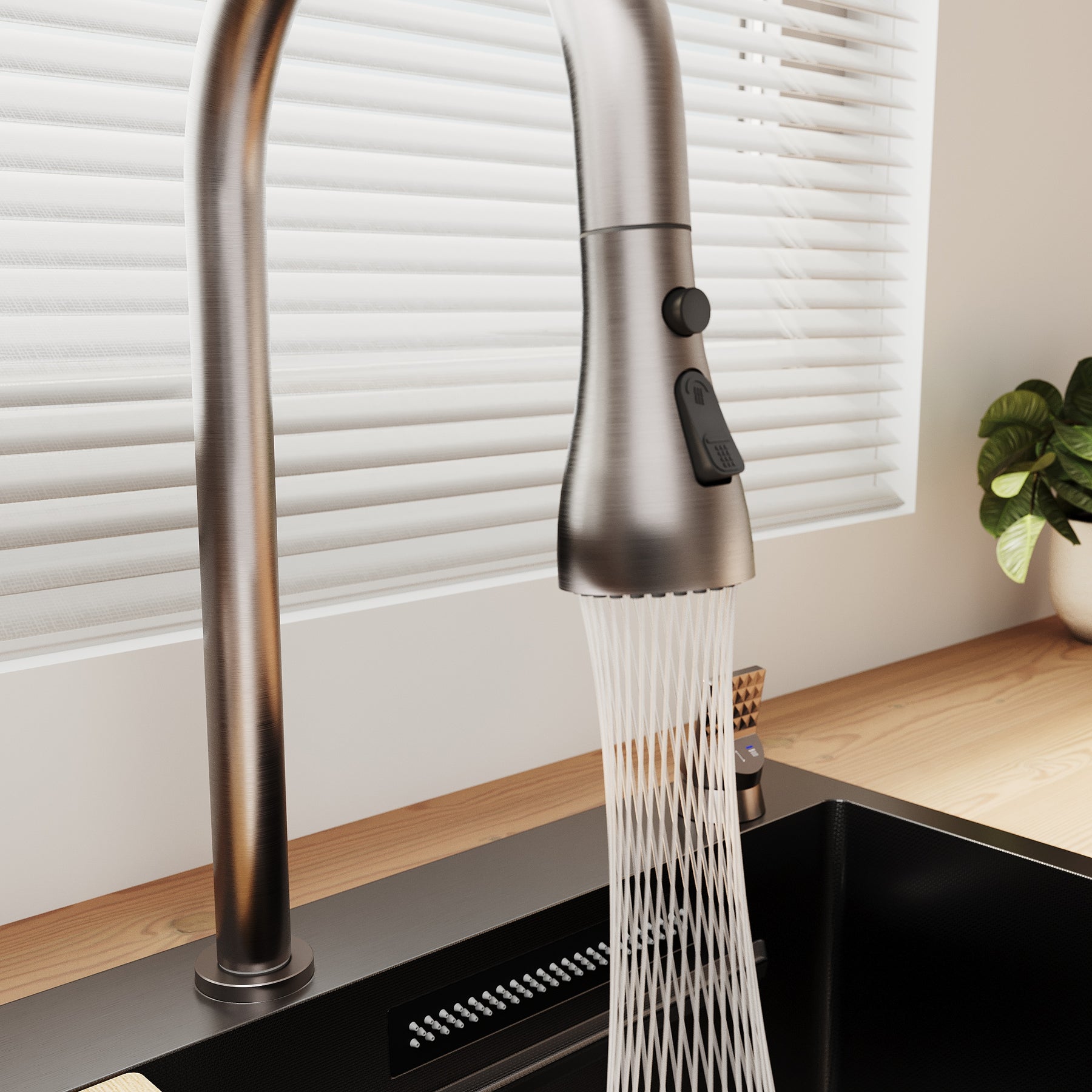 SONNI Spülbecken Einbauspüle Küchenspüle Waschbecken 304 SUS Edelstahl, Schwarz, 75/80×45×26 cm, Unterbauspüle mit 1 Becken, Abtropfkorb, Abfallsieb, Armatur, Schneidebrett, Tassenuntersetzer und Wasserfilterarmatur - Sonni Sanitär GmbH