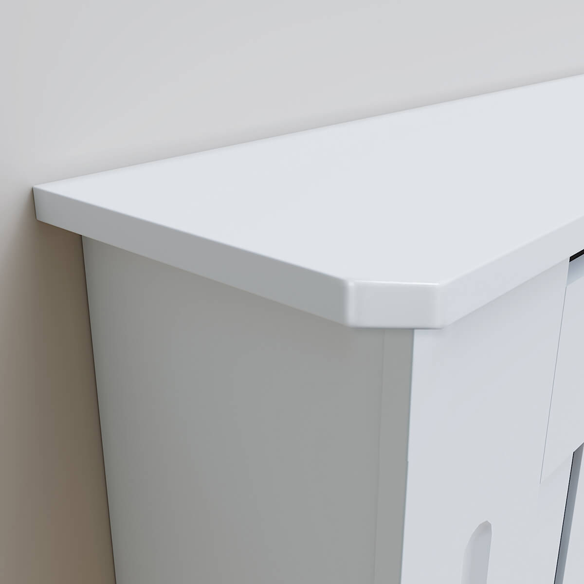 SONNI Heizkörperverkleidung Weiß Abdeckung Heizungsverkleidung Heizkörper MDF 112cm*19cm*81cm - Sonni Sanitär GmbH