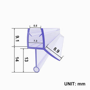 SONNI Duschdichtung Ersatzdichtung Wasserabweiser Dichtprofil Seal Serie