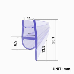 SONNI Duschdichtung Ersatzdichtung Wasserabweiser Dichtprofil Seal Serie