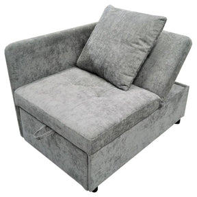 SONNI Schlafsofa mit Schlaffunktion, 3 in 1 Polsterbett, Leinenstoffsofa mit verstellbarer Rückenlehne und Kissen, Liegesofa für Gästezimmer und Home-Office, 177 x 68 x 65 cm