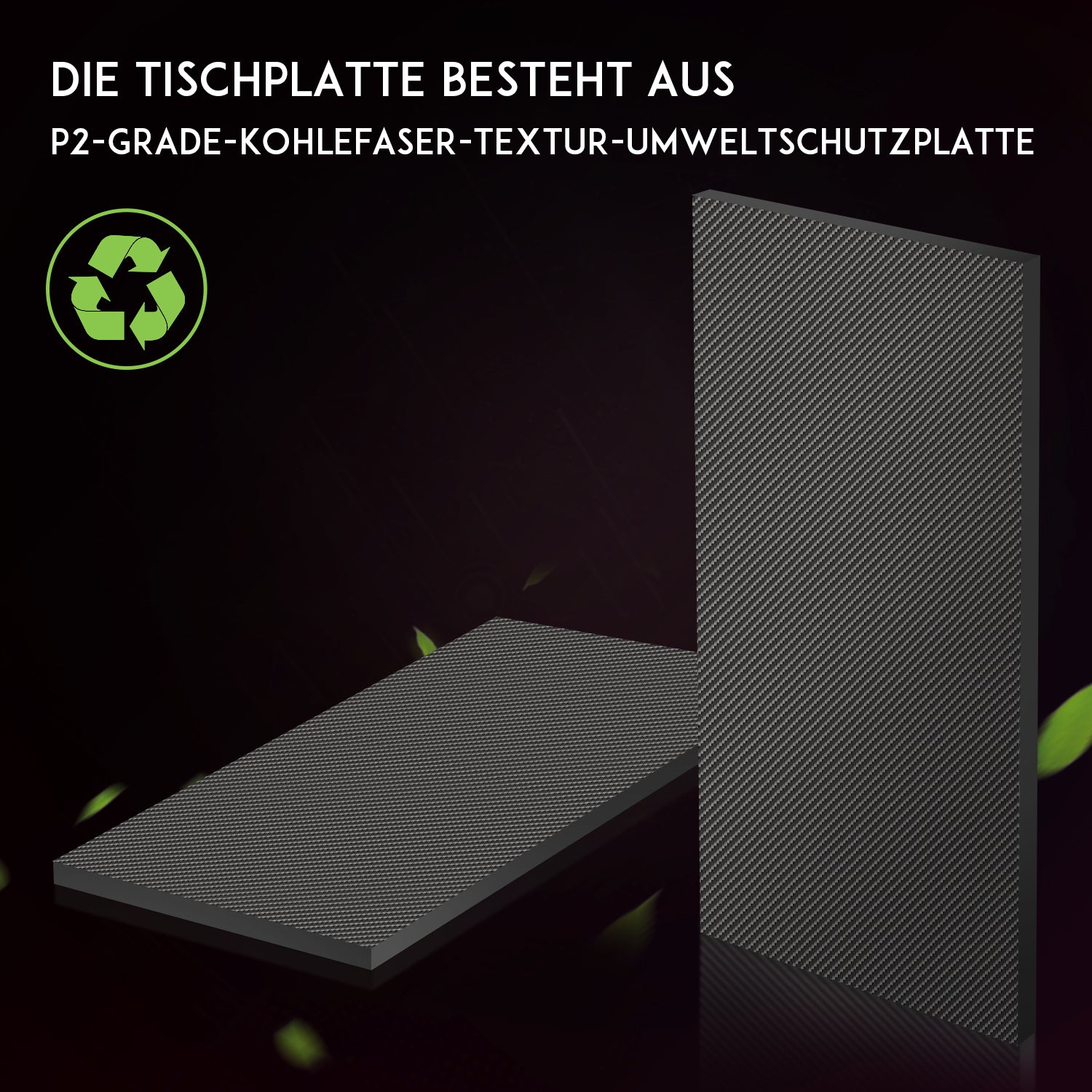 SONNI Gaming Tisch mit LED, RGB Gaming Schreibtisch mit großem Mauspad, Getränkehalter und Kopfhörerhaken, Schwarz 140cm