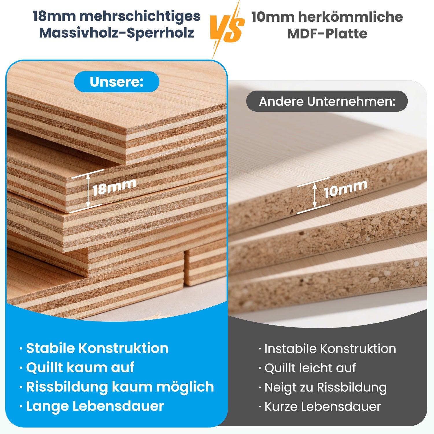 SONNI Waschtisch Badmöbel Set mit Quarz Kunststein Waschbecken, LED Sensorbeleuchtung Push Open Türen 79 x 49,5 x 45 cm