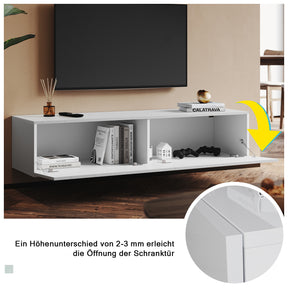 SONNI Lowboard TV Schrank weiß TV Board hängend 140x40x30cm Fernsehtisch