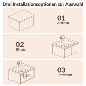 SONNI Spülbecken Küchenspüle 304 Edelstahl 70×45 cm, Einbauspüle mit 1 Becken, Unterbauspüle Silber, inkl. Abtropfkorb & Abflusssieb, 3-Loch Breitkante - Sonni Sanitär GmbH