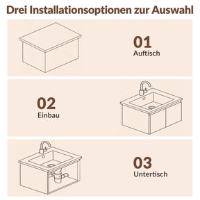 SONNI Spülbecken Einbauspüle Küchenspüle Waschbecken 304 SUS Edelstahl, Schwarz, 75/80×45×26 cm, Unterbauspüle mit 1 Becken, Abtropfkorb, Abfallsieb, Armatur, Schneidebrett, Tassenuntersetzer und Wasserfilterarmatur - Sonni Sanitär GmbH