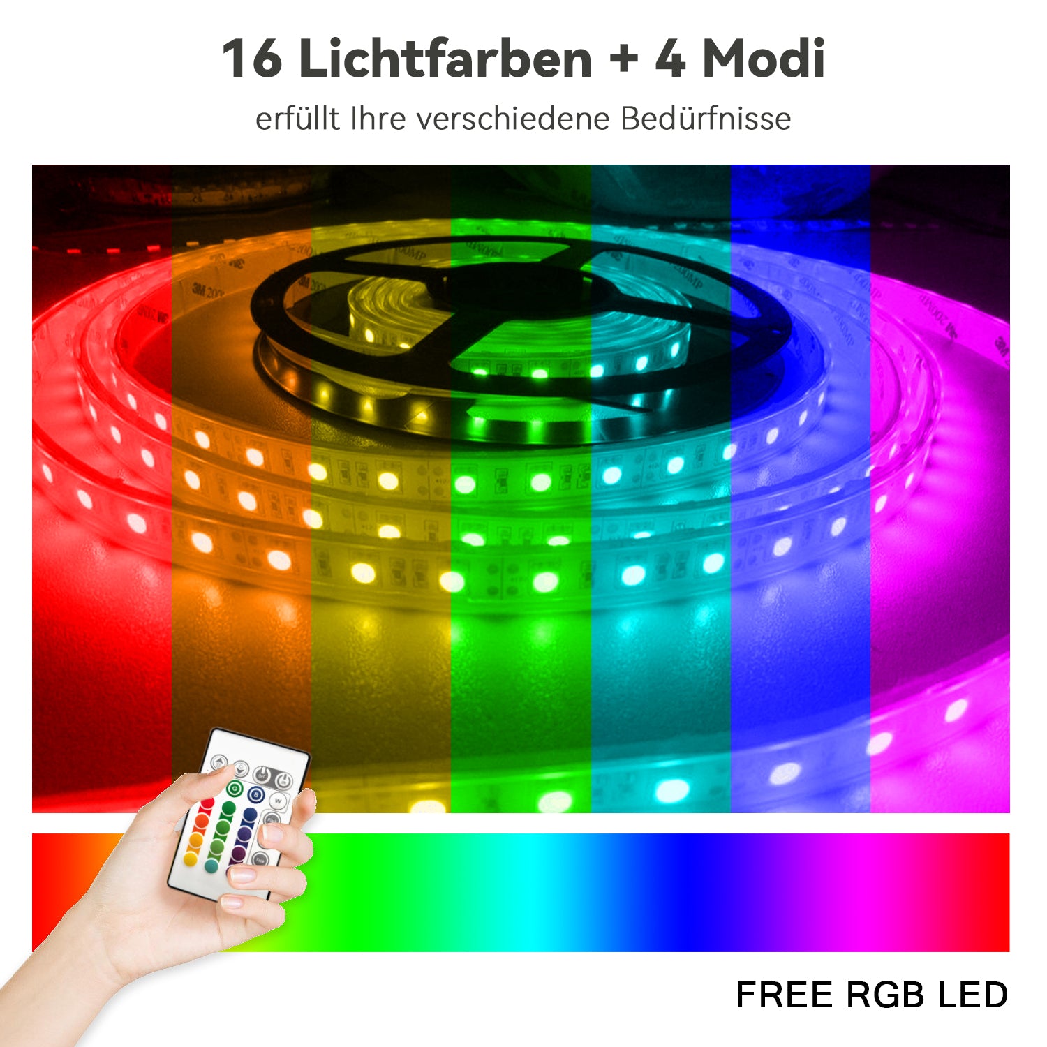 SONNI TV Board Weiss Griffloses Design TV Schrank Hochglanz mit LED Beleuchtung (12 Farben können eingestellt Werden)