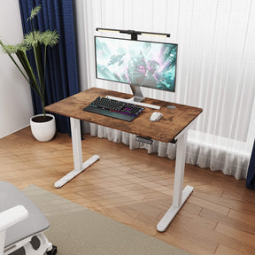 SONNI Elektrisch Höhenverstellbarer Schreibtisch Bürstenloser Motor mit 3 Memory-Funktionen, Anti-Kollisionssystem & Kabelmanagement, Steh-Sitz Tisch für Homeoffice, 60KG Traglast