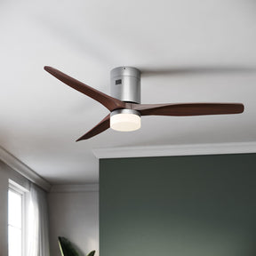 SONNI Deckenventilator mit Beleuchtung und Fernbedienung, 132 cm/, 5 Geschwindigkeiten, 3-Farben-Licht, DC-Motor/35W, Leise, Sommer-Winterbetrieb