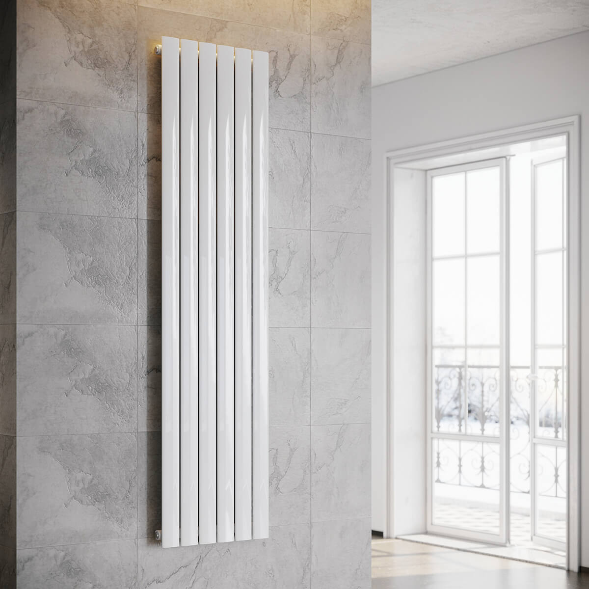 SONNI Flach Heizkörper Paneelheizkörper Wandheizung Mittelanschluss 1800*462mm Weiß ohne/mit Mutiblock - Sonni Sanitär GmbH