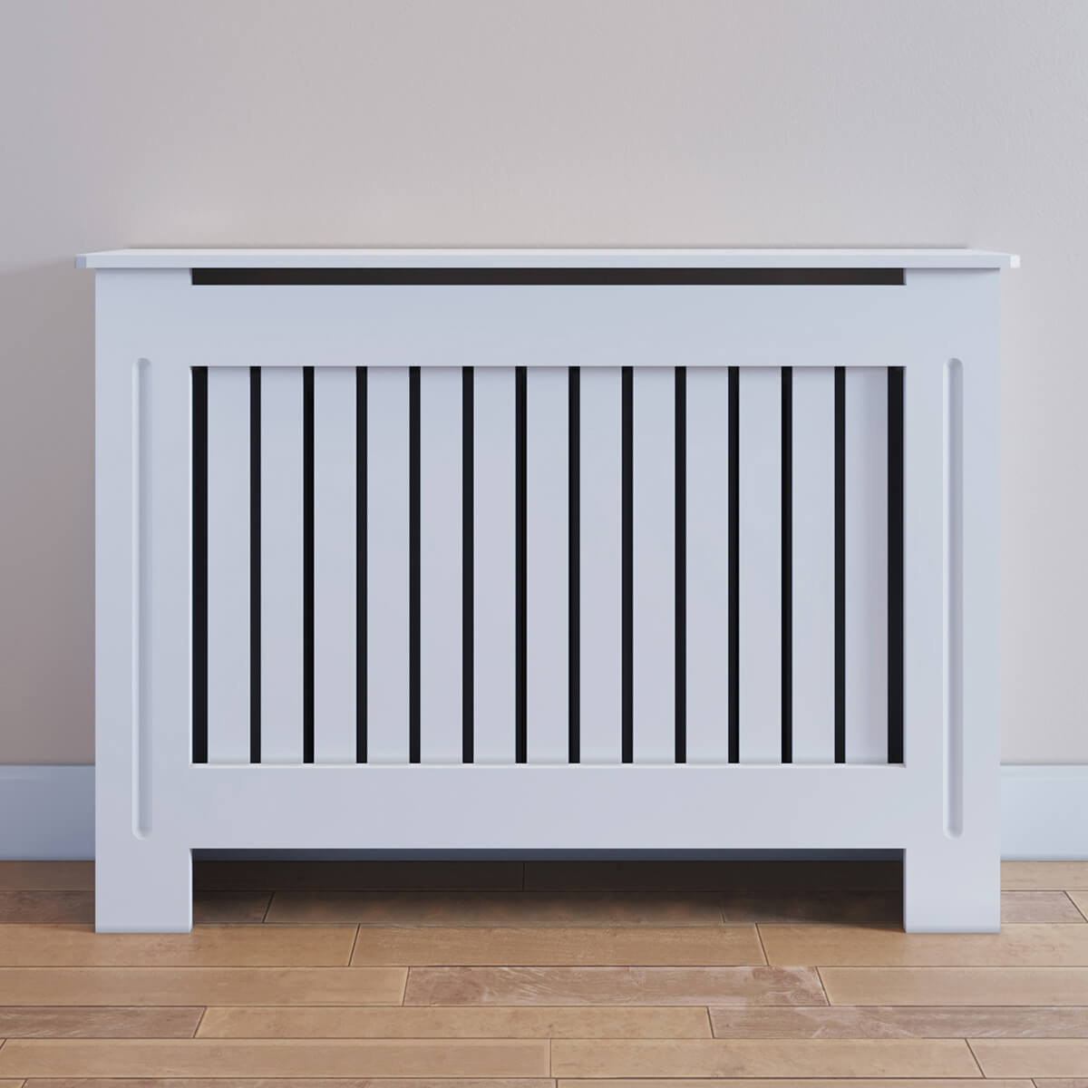 SONNI Heizkörperverkleidung Weiß Abdeckung Heizungsverkleidung Heizkörper MDF 112cm*19cm*81cm - Sonni Sanitär GmbH