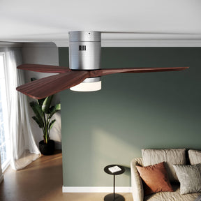 SONNI Deckenventilator mit Beleuchtung und Fernbedienung, 132 cm/, 5 Geschwindigkeiten, 3-Farben-Licht, DC-Motor/35W, Leise, Sommer-Winterbetrieb