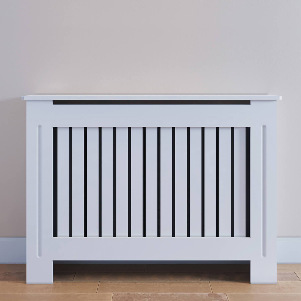 SONNI Heizkörperverkleidung Weiß Abdeckung Heizungsverkleidung Heizkörper MDF 112cm*19cm*81cm - Sonni Sanitär GmbH