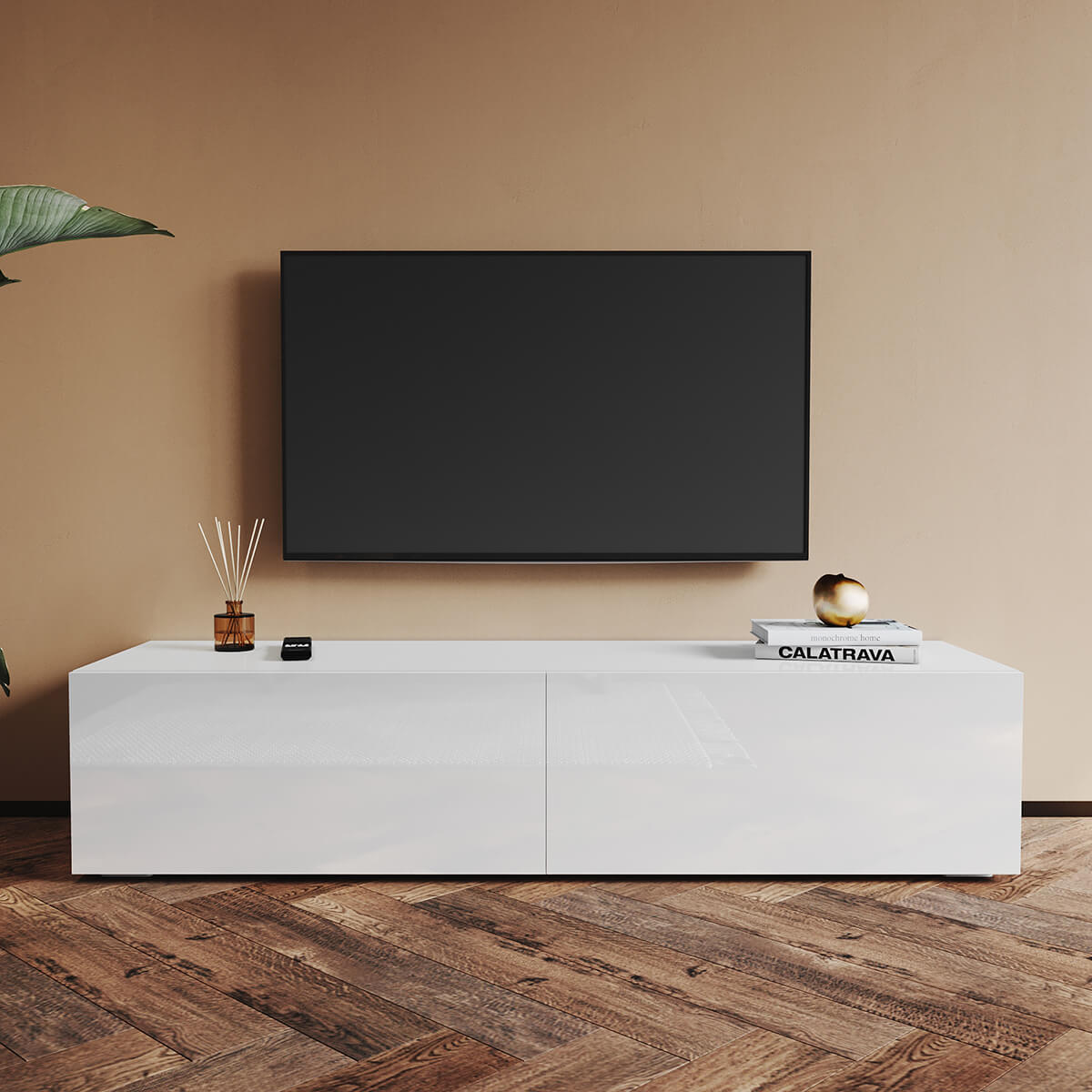 sonni lowboard tv schrank weiß tv board hängend 140x40x30cm fernsehtisch