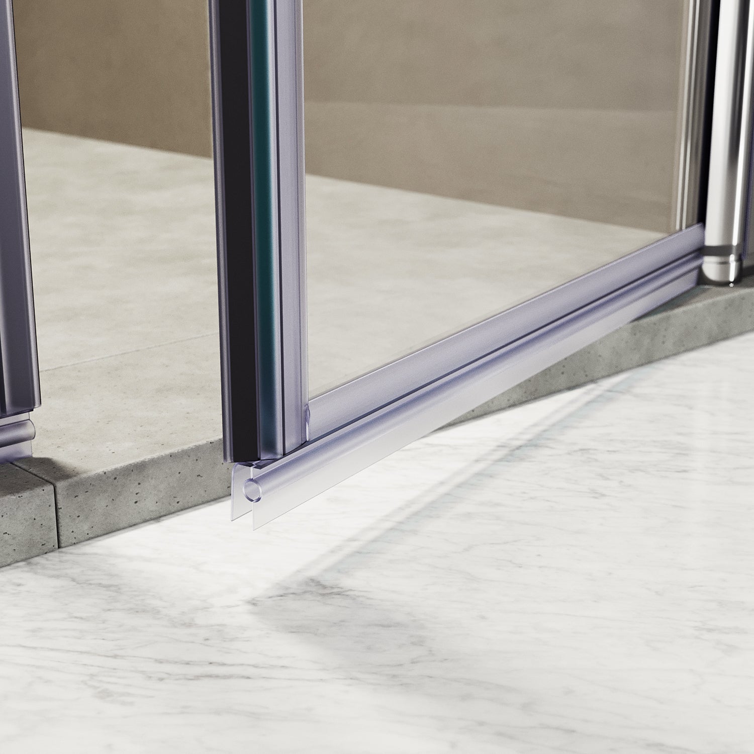 SONNI Dusche Nischentür Doppel Pendeltür Schwingtür Rahmenlos ESG Glas 80-120cm Höhe 195cm