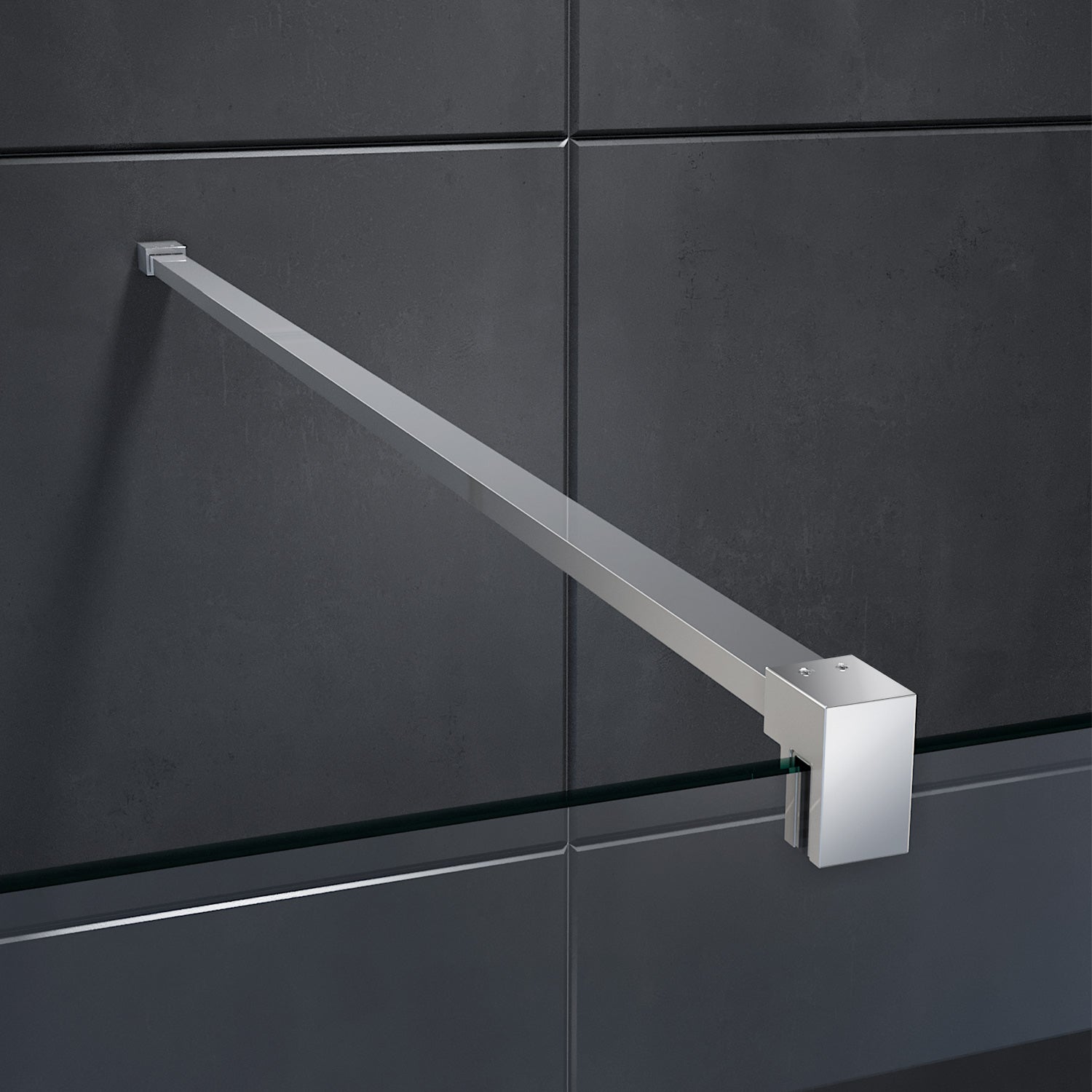SONNI Walk In Dusche Duschabtrennung Duschwand Nano Beschichtung Klarglas Mit 30cm schwenkbarer Seitenteil