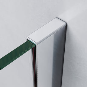 SONNI Begehbare Dusche Duschabtrennung Duschwand Duschkabine 8mm Nano Glas Duschwand mit/ohne schwenkbare Tür Walk in Dusche
