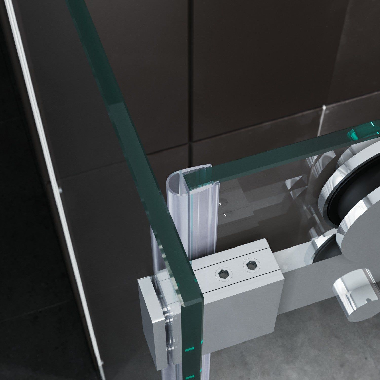 SONNI Duschkabine Eckeinstieg Schiebetür mit Seitenwand rahmenlos 8mm beidseitig Nano ESG-Glas Höhe 195cm - Sonni Sanitär GmbH