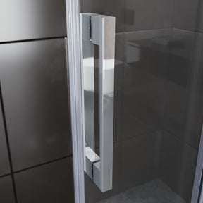 SONNI Duschkabine Eckeinstieg Schiebetür mit Seitenwand rahmenlos 8mm beidseitig Nano ESG-Glas Höhe 195cm - Sonni Sanitär GmbH
