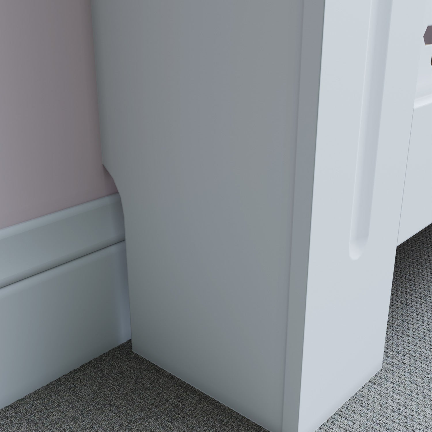 SONNI Heizkörperverkleidung Abdeckung Heizungsverkleidung weiß mit Kreuzgitter für Wohnzimmer Flur Diele B1120 x T190 x H815 mm
