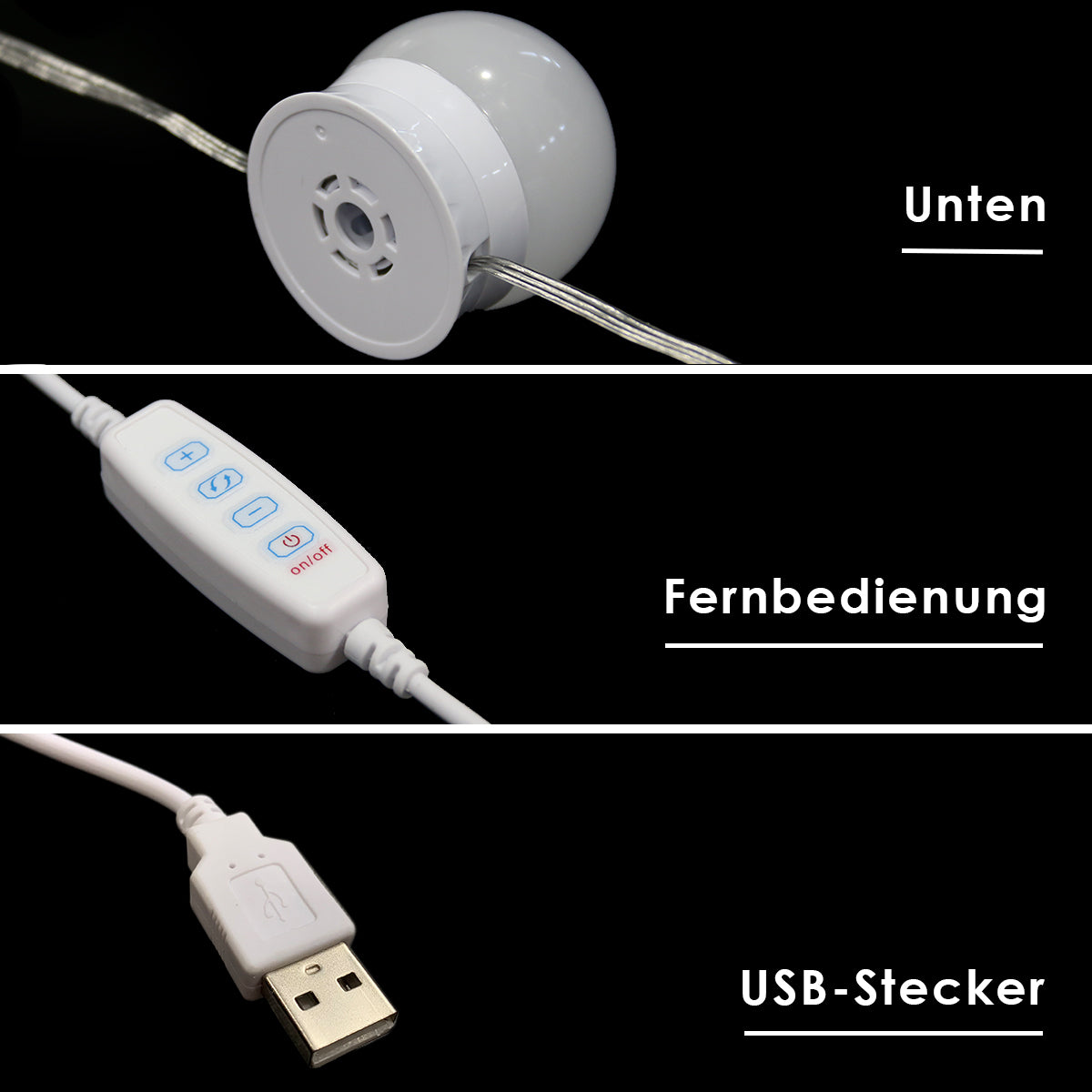 SONNI Schminktisch mit Spiegel und Hocker,4 Ablagen Frisiertisch mit Led Beleuchtung Schubladen 108 x 40 x 140 cm Weiß