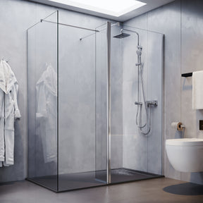 sonni walkin dusche Walk In Duschabtrennung Duschkabine 8mm Nano Glas Duschwand mit 30cm schwenkbare Tür