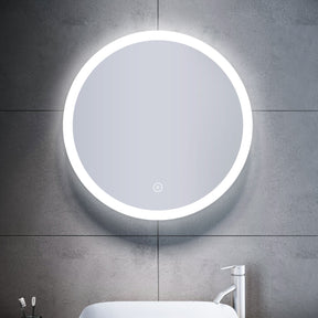 SONNI LED Badspiegel Rund 80cm Touchschalter Beschlagfrei Wandspiegel mit Beleuchtung Kaltweiß GTBM06-8080 - Sonni Sanitär GmbH