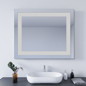 Badezimmer LED Spiegel Badspiegel mit Beleuchtung Wandschalter 60x50cm GTBM1465B