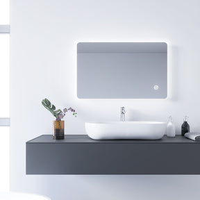 Badezimmer LED Spiegel Badspiegel mit Beleuchtung Touchschalter 80x50cm GTBM0885