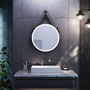 SONNI LED Badspiegel Rund mit Touch mit Beleuchtung Wandspiegel Badezimmerspiegel 60cm