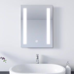 Badezimmer LED Spiegel Badspiegel mit Beleuchtung Touchschalter 50x70cm GTBM002