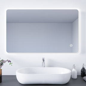 Badezimmer LED Spiegel Badspiegel mit Beleuchtung Touchschalter 100x60cm GTBM0816