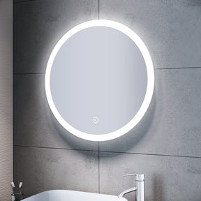 SONNI LED Badspiegel Rund 80cm Touchschalter Beschlagfrei Wandspiegel mit Beleuchtung Kaltweiß GTBM06-8080 - Sonni Sanitär GmbH