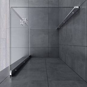 Duschkabine Eckeinstieg Pendeltür Dusche ESG Glas mit NANO Qradratisch Höhe 185cm